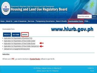 hlurb gov ph.